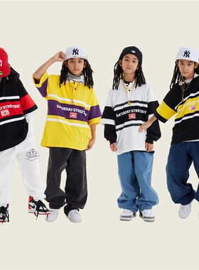 速发街p儿 童潮服少儿嘻哈风服装炸街男孩孩酷帅hiph舞o套装演出