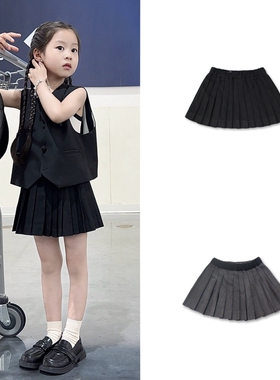 TOUKIDS女童百褶裙韩版学院休闲甜美公主淑女百搭jk风儿童英伦裙