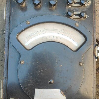 老式交直流电流表 公私合营仪表厂出品 1958年老工业品
