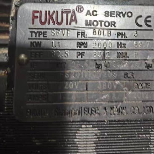 出售FUKUTA AC伺服电机 型号SFVF 86LB 三相
