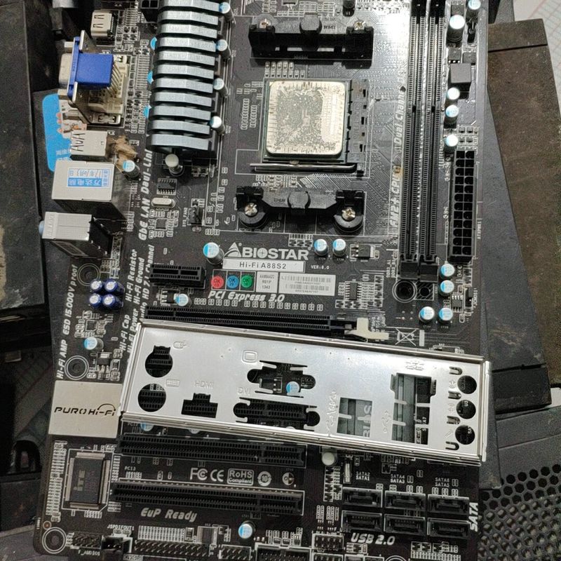 A88主板+A6-6400拆机一套 带挡板 爽快送散
