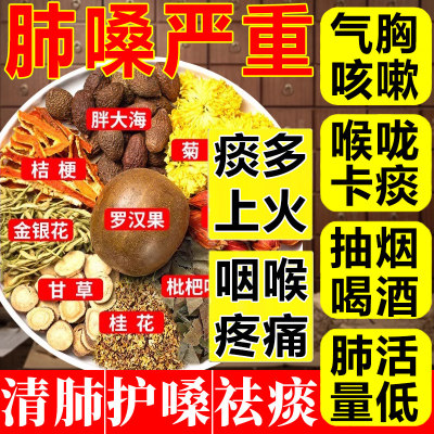 南京同仁堂罗汉果养肺胖大海菊花茶护肺舒喉润清嗓护肺熬夜养生茶