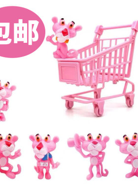 粉红豹蛋糕装饰摆件儿童卡通生日