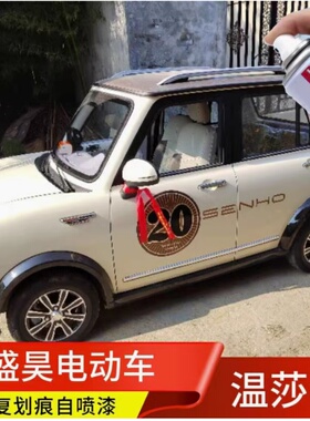 盛昊电动四轮车温莎白车漆专用刮痕修复自喷漆芳草白马尔叶绿色漆