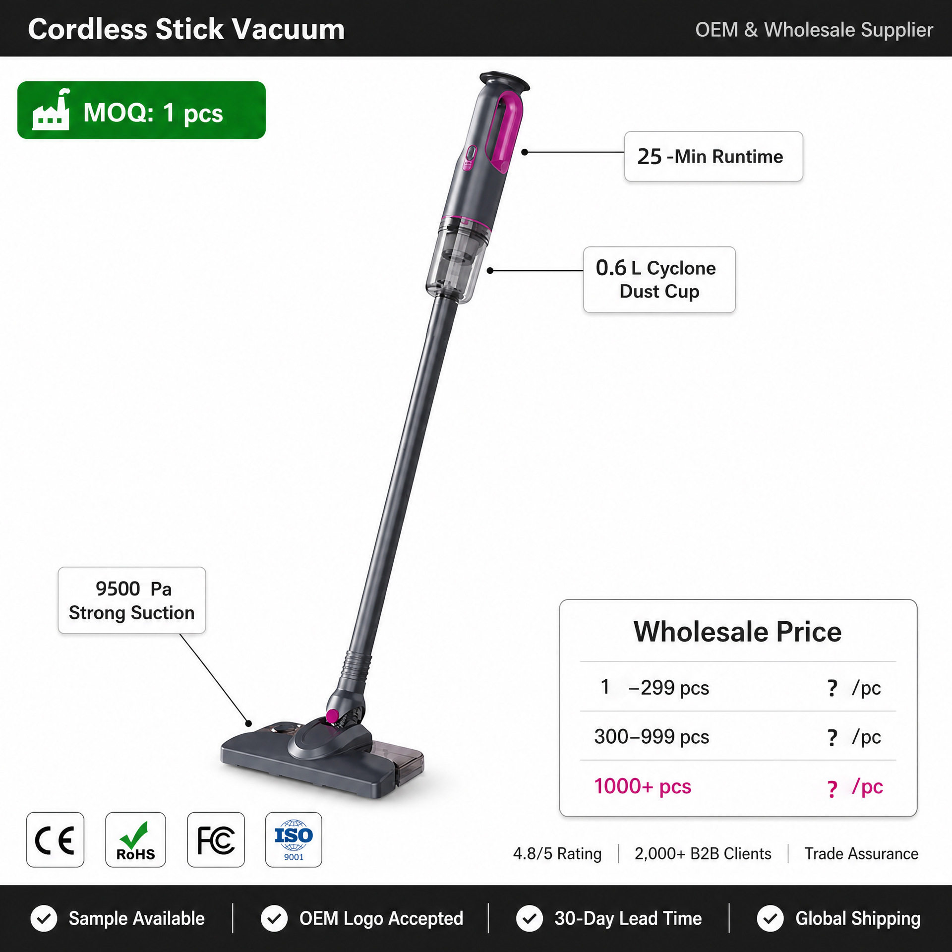 跨境吸尘器无线家用强吸力小型手持大功率宠物除猫毛吹吸拖一体机