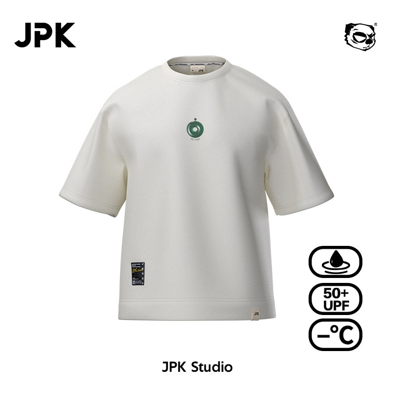 JPK平安扣印花中国风原创国潮索罗娜凉感小众短袖T恤大码男士潮牌
