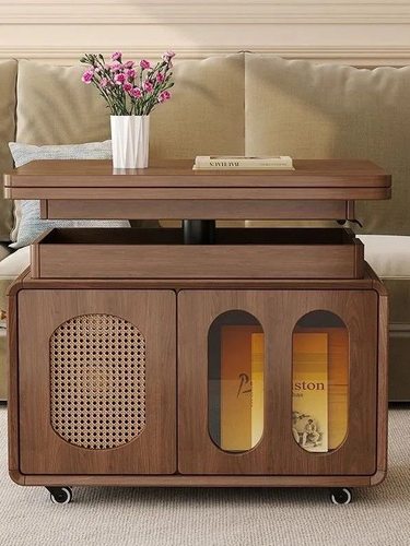 实木升降茶几客厅家用可移动折叠茶桌现代简约小户型茶台茶车边几