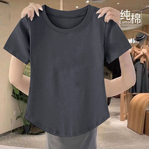必入！纯棉新款女T遮肉设计感足