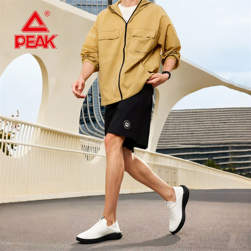 Peak匹克健步鞋男黑一脚蹬透气舒适减震轻便运动鞋官方正品休闲鞋