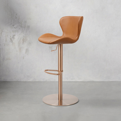 进口头层牛皮轻奢吧台椅