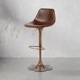 吧台椅高脚凳酒吧椅进口头层油蜡牛皮真皮高脚凳家用轻奢高凳7550