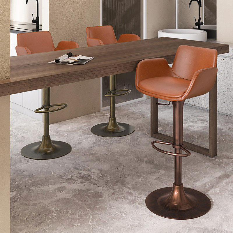 吧台椅子吧凳凳子轻奢家用高脚椅子北欧简约升降旋转欧式北欧7192