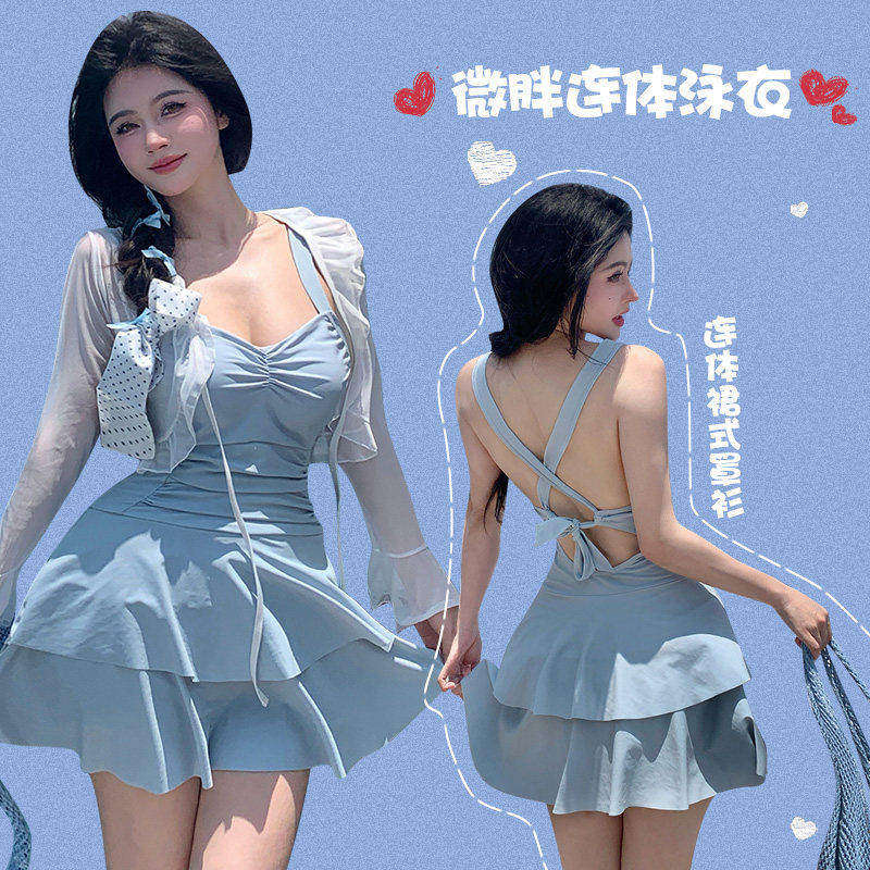 泳衣女款大码胖mm性感纯欲裙式遮肚肉显瘦保守泡温泉微胖女孩学生