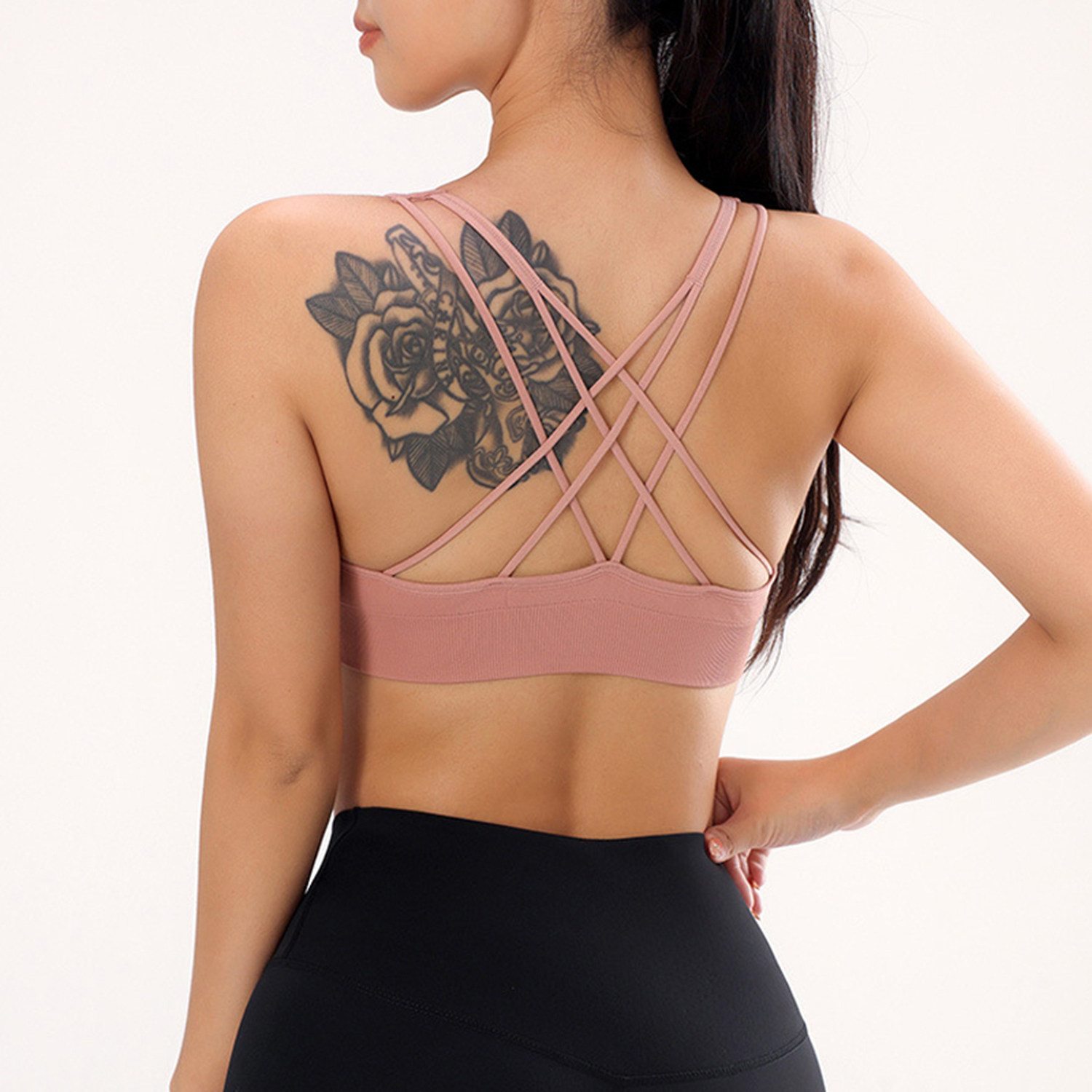 交叉美背瑜伽内衣女无钢圈聚拢跑步高弹专业可拆胸垫背心运动文胸,运动/瑜伽/健身/球迷用品,瑜伽内衣,淘宝优惠券,粉丝福利购,淘宝优惠卷