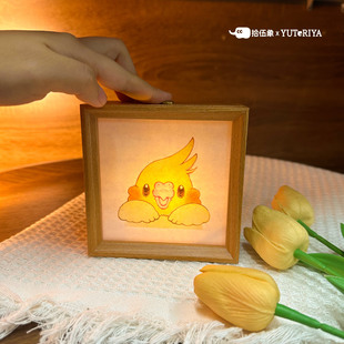 游鸟屋 鹦鹉小夜灯鹦鹉周边相框小太阳凯克牡丹玄凤发光相框