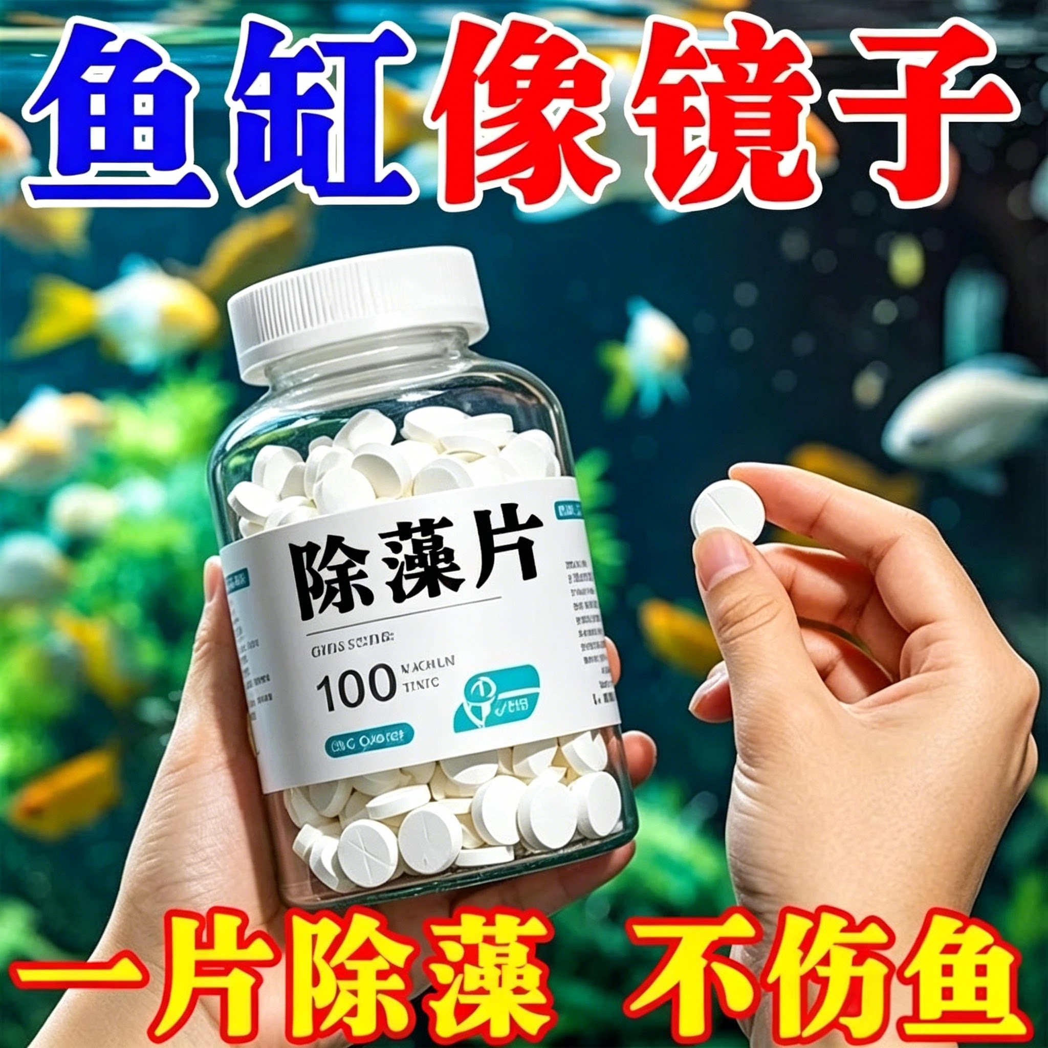 鱼缸除藻剂去苔剂净青苔清除剂褐藻去除神器绿水绿藻丝藻专用