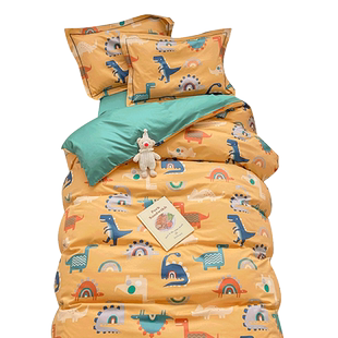 本初儿童防螨三件套纯棉男孩女全棉幼儿园学生宿舍床上用品四件套