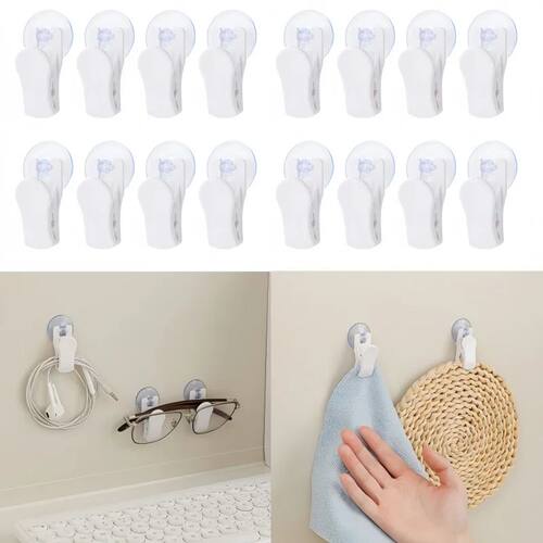 Suction cup type seamless adhesive hook clip, a multifunctio