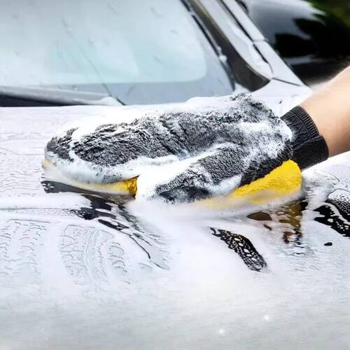 Soft Thicken Car Washing Gloves Double-sided Fleece Microfib