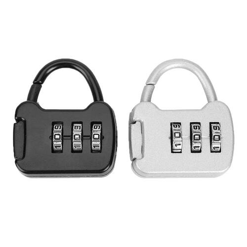 2pcs Zinc Alloy 3 Digit Code Combination Password Lock Porta