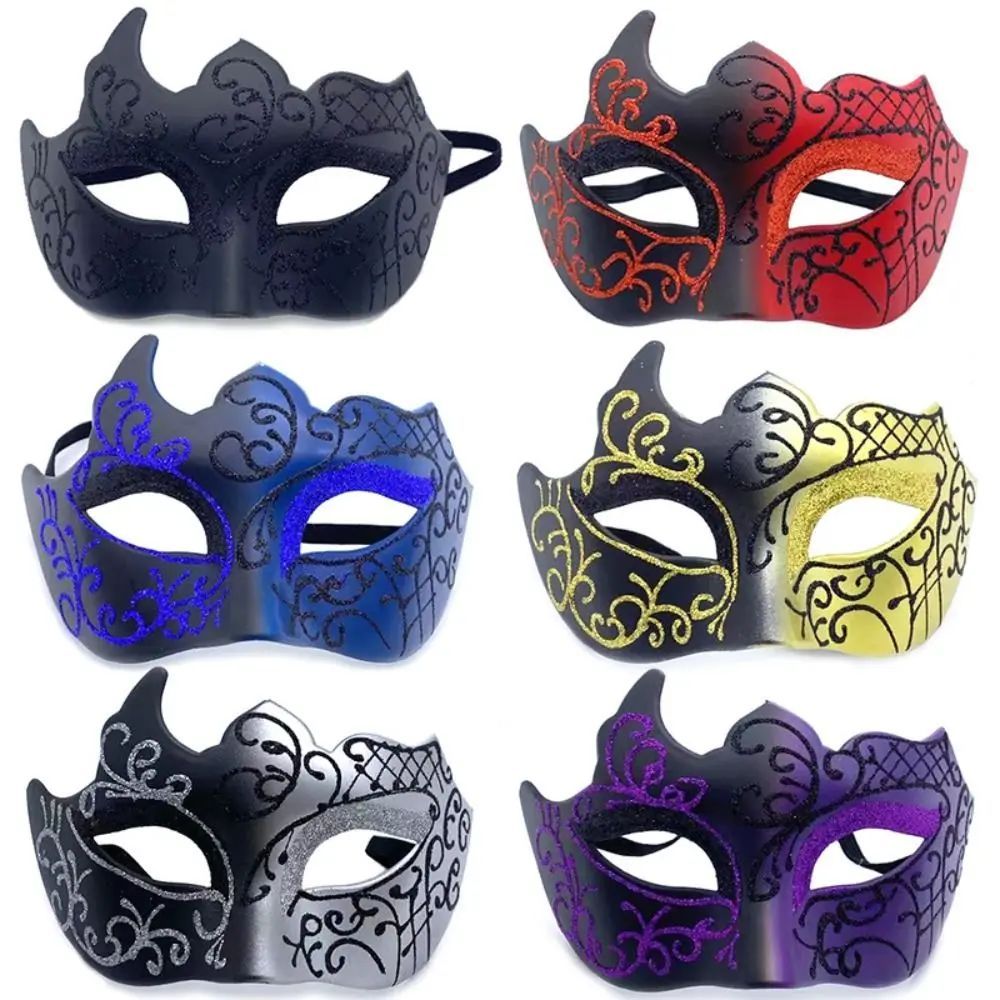 Glitter Half Face Masquerade Mask Woman Men Venice Mask