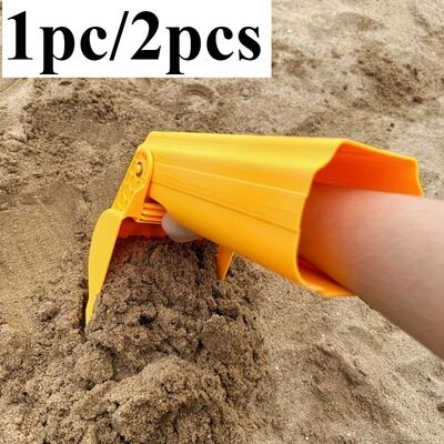 1pc/2pcs Pro Sand & Snow Shovel - Vibrant Orange Beach Diggi