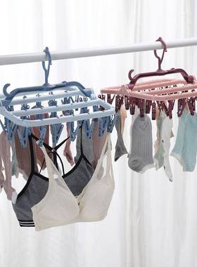 32 clip folding clothes hanger household airing clip multifu