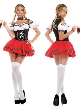 万圣节Halloween Beer Girl Costume Bar Waiter Maid Costume