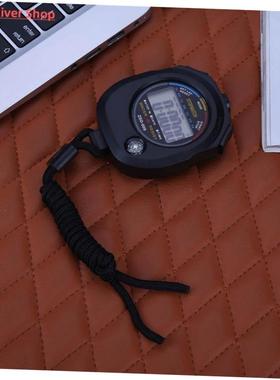 LCD Digital Stopwatch Sport Timer Stop Watch with String Mul