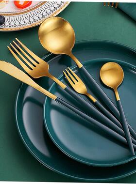 Knife, fork, spoon chopsticks set thin style simple and luxu