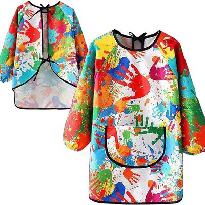 Paint Apron for Children Art Apron - Waterproof Long Sleeved