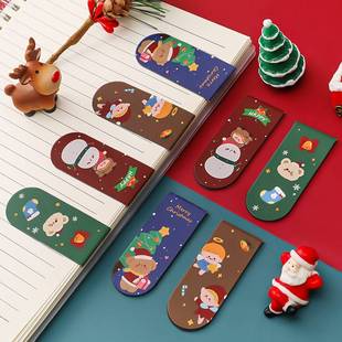 Cartoon Christmas magnetic magnetic bookmark magnet children