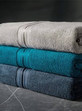 100% Cotton Bath Towel Set Absorbent Adult Bath Towels Solid