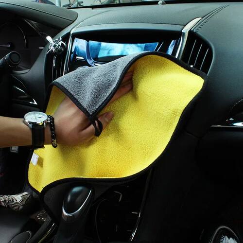 High-Density Coral Velvet Microfiber Towels for Motorcycle C