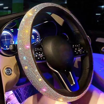 Crystal Car Steering Wheel Cover Bling Diamond Car Steering