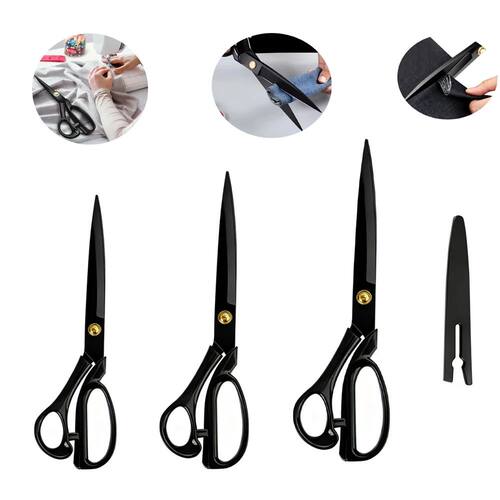 1Pcs Fabric Scissors Professional 10/8 inch Heavy Duty Sciss
