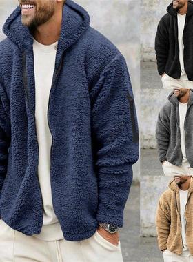 Men's fashion warm hooded sweater coat jacket Winter Casual