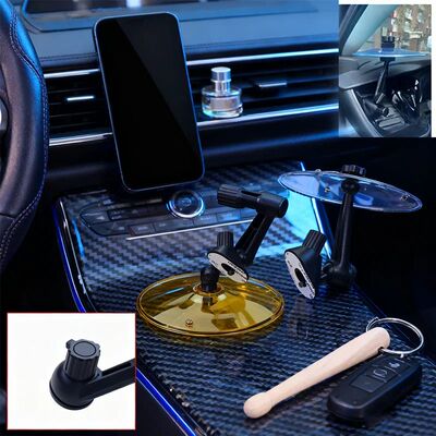 Creative Fun Car Vent Clip-On Toy, Musical Saucer Crash Cymb