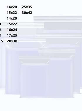 Zip Lock Plastic Bags Transparent Packaging Poly Ziplock Bag