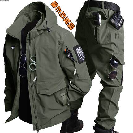 作战术机能外套装工作服军迷彩服户外冲锋衣男款工装夹克打猎直发