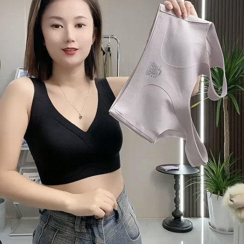 无痕内衣女大胸显小胸聚拢薄款