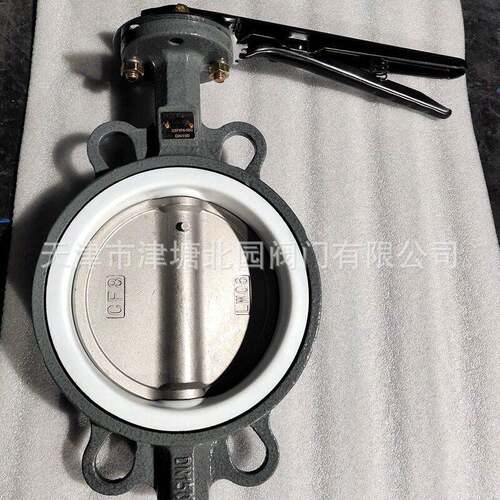 厂家铸钢衬氟对夹蝶阀D71F-16CB手动对夹衬氟蝶阀量大价优