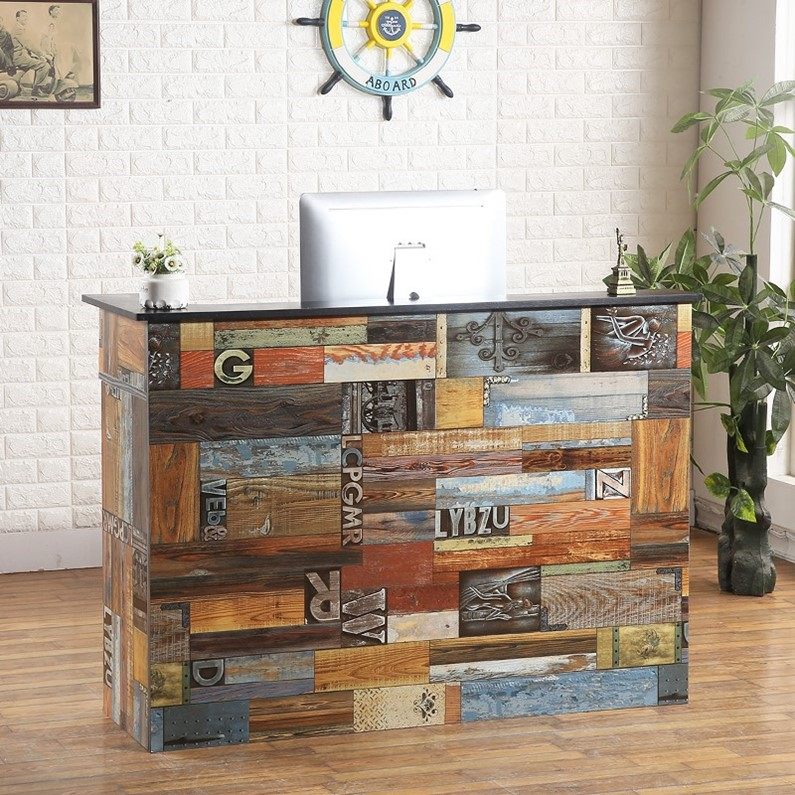 转角收银台服装店复古吧台前台理发店小吧台店铺便利店收款台柜台