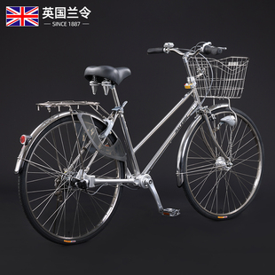 英国兰令自行车日式 轴传动内三速城市通勤车成人男女代步车通勤