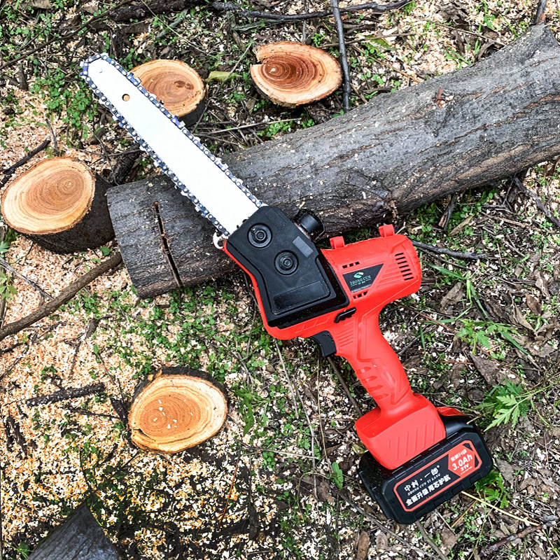 销中村一郎电锯家用小手持电型动手锯伐木锯电充电式锂锯伐木神器