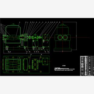 NH500型捏合机系统改造设计2D图机械CAD图纸