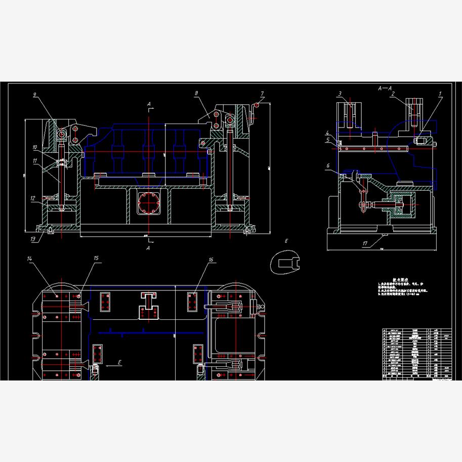 4125型柴油机气缸体的机械加工工艺及夹具设计2D图机械CAD图纸