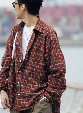 BananaClub“Plaid Shirt”汉麻宽松廓形休闲复古格纹长袖衬衫