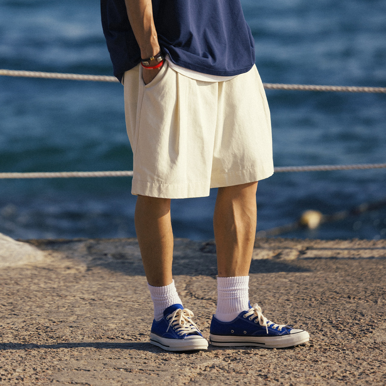 BananaClub"Chino Shorts"天丝亚麻棉混纺凉感透气宽松休闲短裤