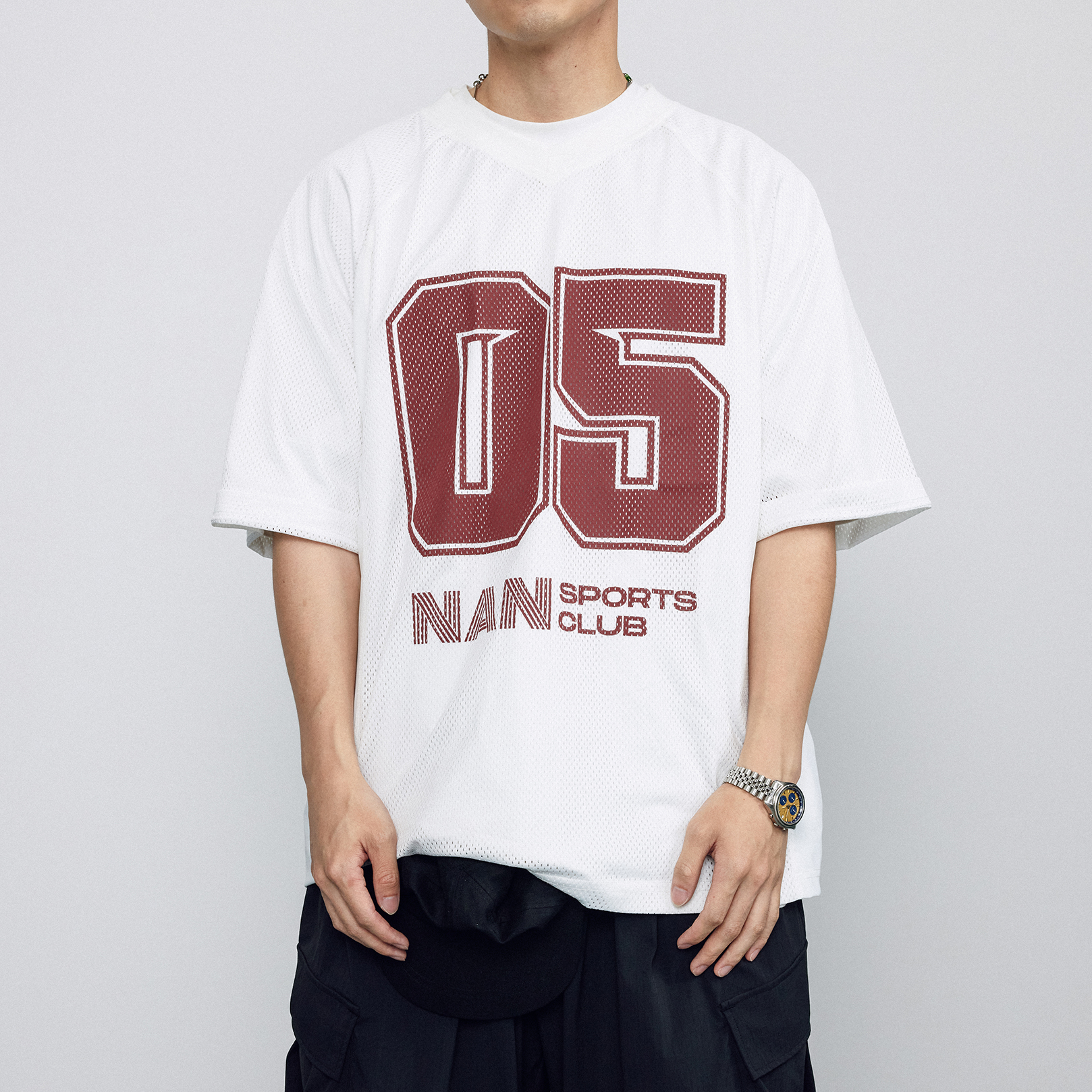 BananaClub美式印花网眼橄榄服